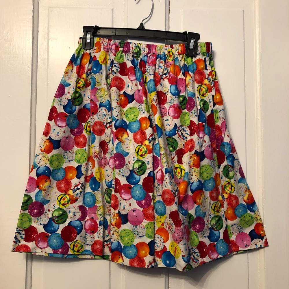 Pinup Gumball and Gobstopper Print Skirt - L